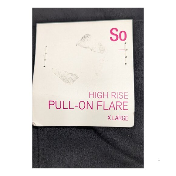 🔥 SO High-Rise Pull-On Flare Pants – Black Luxe – Size XL – NWT - Picture 4 of 6